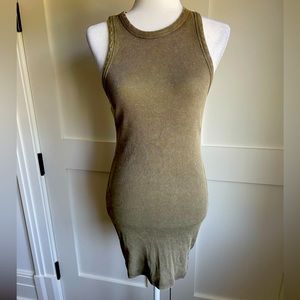 Garage ribbed tank dress. Army green color. Size small.